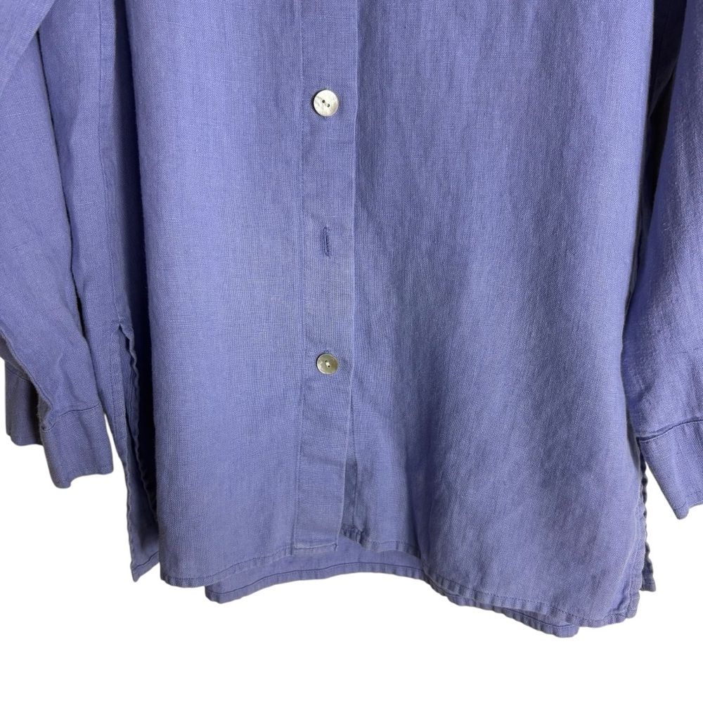 CHICO’s DESIGN 100% Linen Button-Up Shirt — Vintage??? — Size 1 — Missing Button - Picture 6 of 10